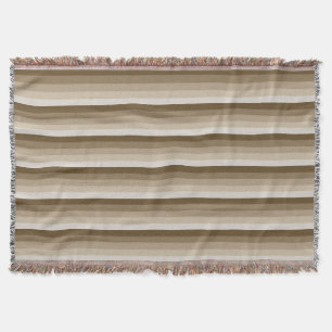 Brown shadow stripes throw blanket
