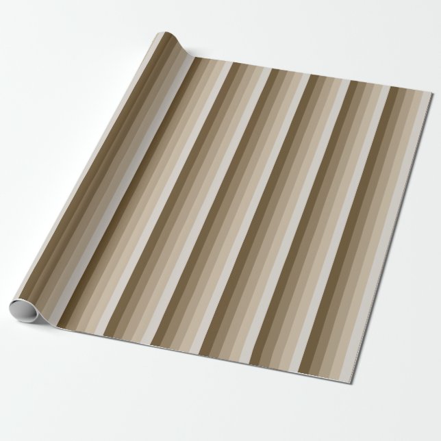 Brown shadow stripes wrapping paper (Unrolled)