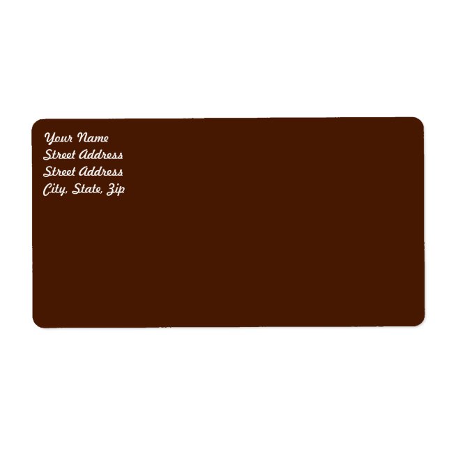 Brown  Shipping Label (Front)