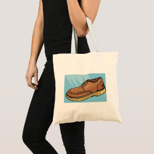 Brown Shoe Footwear Tote Bag