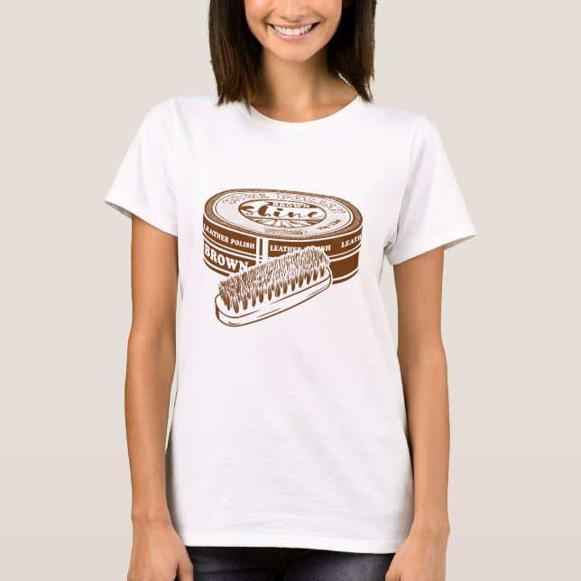 Brown shoe polish tin T-Shirt (Front)