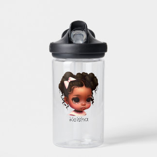 Brown Skin Girl  Water Bottle