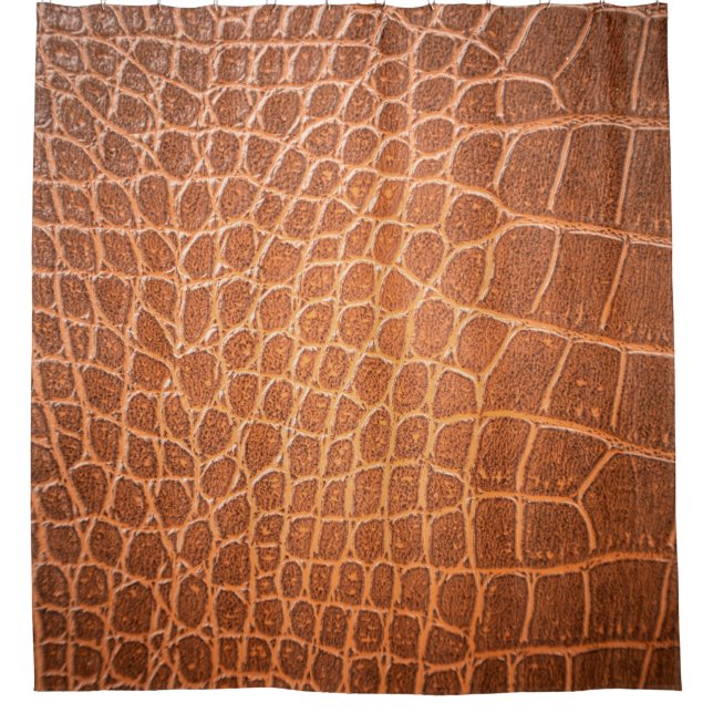 Brown skin leather texture backgroundskin,abstract shower curtain (Front)