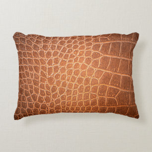 Brown skin leather texture use for background decorative cushion