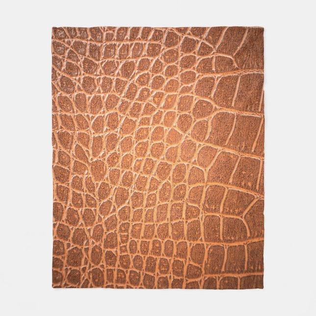Brown skin leather texture use for background fleece blanket (Front)