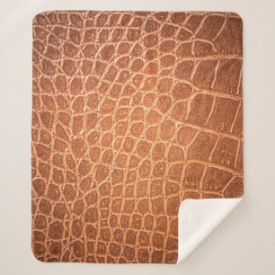 Brown skin leather texture use for background sherpa blanket