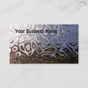Brown, Slate, Silver White Abstract Business Card