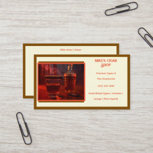 Brown Smoke Cigar Shop Business Card