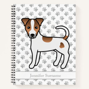 Brown Smooth Coat Parson Russell Terrier & Name Notebook