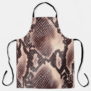 Brown snake leather texture apron