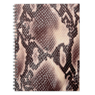 Brown snake leather texture notebook