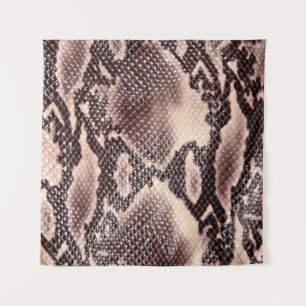 Brown snake leather texture tapestry