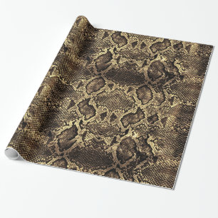 Brown Snake print Wrapping Paper