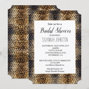 Brown Snake Skin Invitation