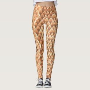 Brown Snake Skin Leggings