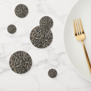 brown snake skin pattern confetti