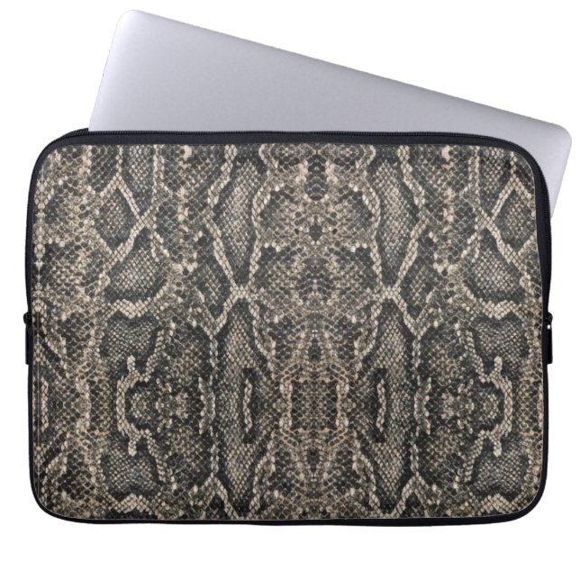 brown snake skin pattern | laptop sleeve (Front)