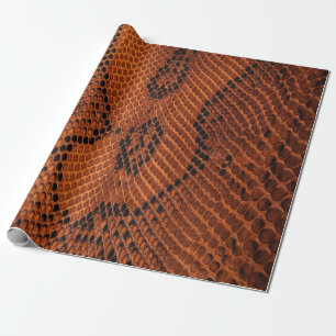Brown snake skin pattern - natural backgroundbackg wrapping paper