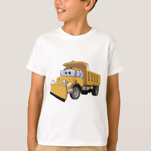 Brown Snow Plough Cartoon T-Shirt