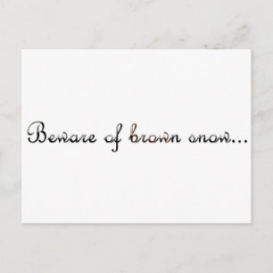 Brown-Snow Postcard