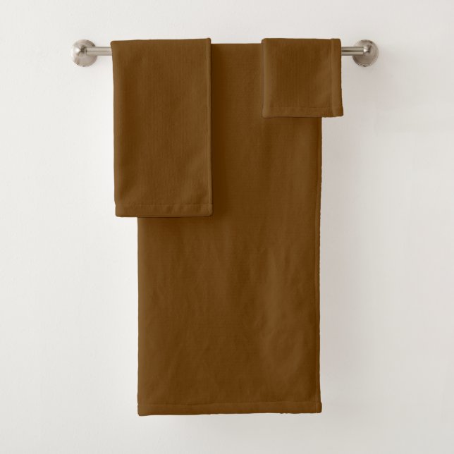 Brown (solid colour)  bath towel set (Insitu)
