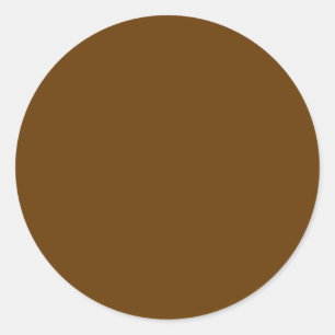 Brown (solid colour) classic round sticker