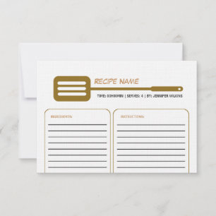 Brown Spatula Recipe Card
