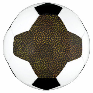 Brown Spiral Lion Heads Pattern, Football