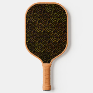 Brown Spiral Lion Heads Pattern, Pickleball Paddle