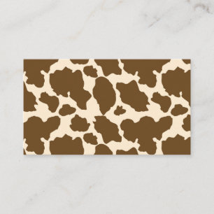 Brown Spots Cow Print Farmer Farm Animals Classy Business Card
