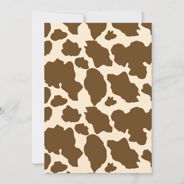 Brown Spots Cow Print Farmer Farm Animals Classy Thank You Card (Front)