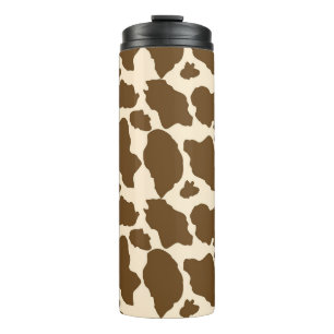Brown Spots Cow Print Farmer Farm Animals Classy Thermal Tumbler