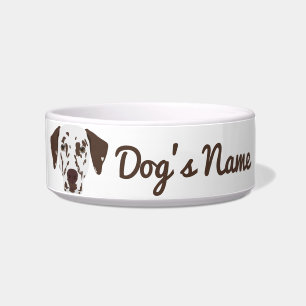 Brown-Spotted Dalmatian Dog Bowl