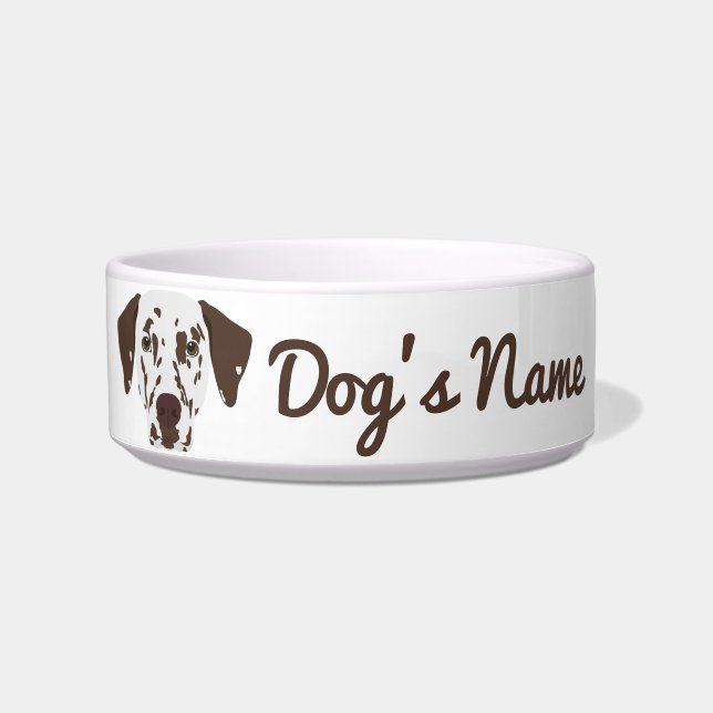 Brown-Spotted Dalmatian Dog Bowl (Front)