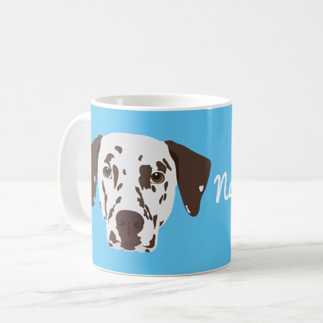 Brown Spotted Dalmatian Dog Coffee Mug (Front Left)