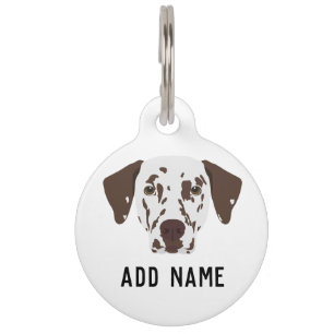 Brown Spotted Dalmatian Dog Pet Tag