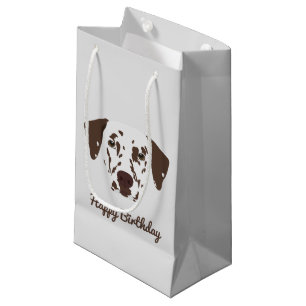 Brown-spotted Dalmatian Dog Small Gift Bag