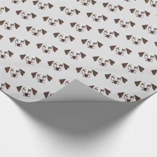 Brown-Spotted Dalmatian Dog Wrapping Paper