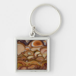 Brown Spotted Onyx Key Ring