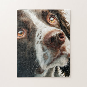 Brown springer spaniel portrait jigsaw puzzle