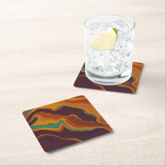 brown square paper coaster