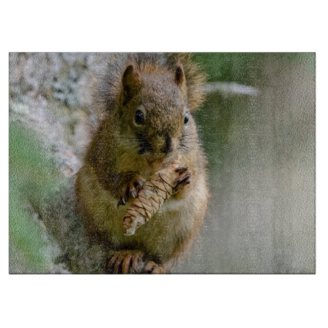 Brown Squirrel – Alberta Woodland Wildlife Cutting Board (Front)