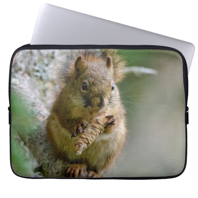 Brown Squirrel in Canadian Forest Laptop Sleeve (Front)
