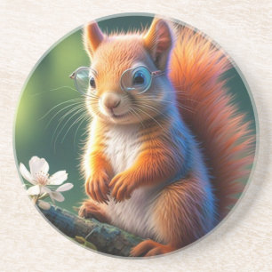 Brown Squirrel Sitting on The Branch-567656 Coaster