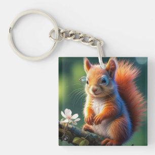 Brown Squirrel Sitting on The Branch-567656 Key Ring