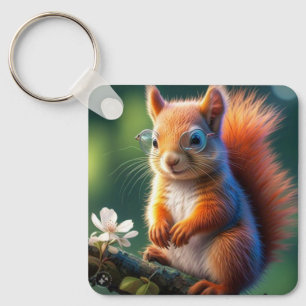 Brown Squirrel Sitting on The Branch-567656 Key Ring