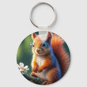 Brown Squirrel Sitting on The Branch-567656 Key Ring