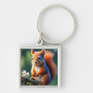 Brown Squirrel Sitting on The Branch-567656 Key Ring