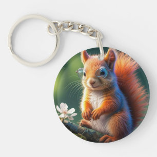 Brown Squirrel Sitting on The Branch-567656 Key Ring