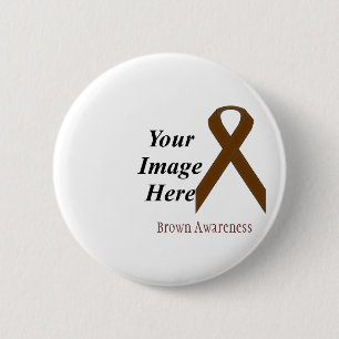Brown Standard Ribbon by Kenneth Yoncich 6 Cm Round Badge